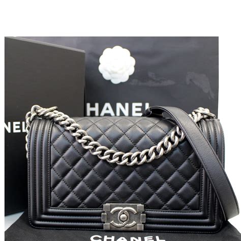 chanel boy bag leather|chanel bag leather types.